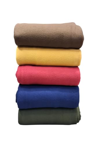 MAMRAJ Stylish Polar Fleece Single Bed Super Soft Micro Fleece Blanket - 60x90 Inch || Skin Friendly || Multicolour || Set of 10 [5 Solid + 5 Printed] - Image 2