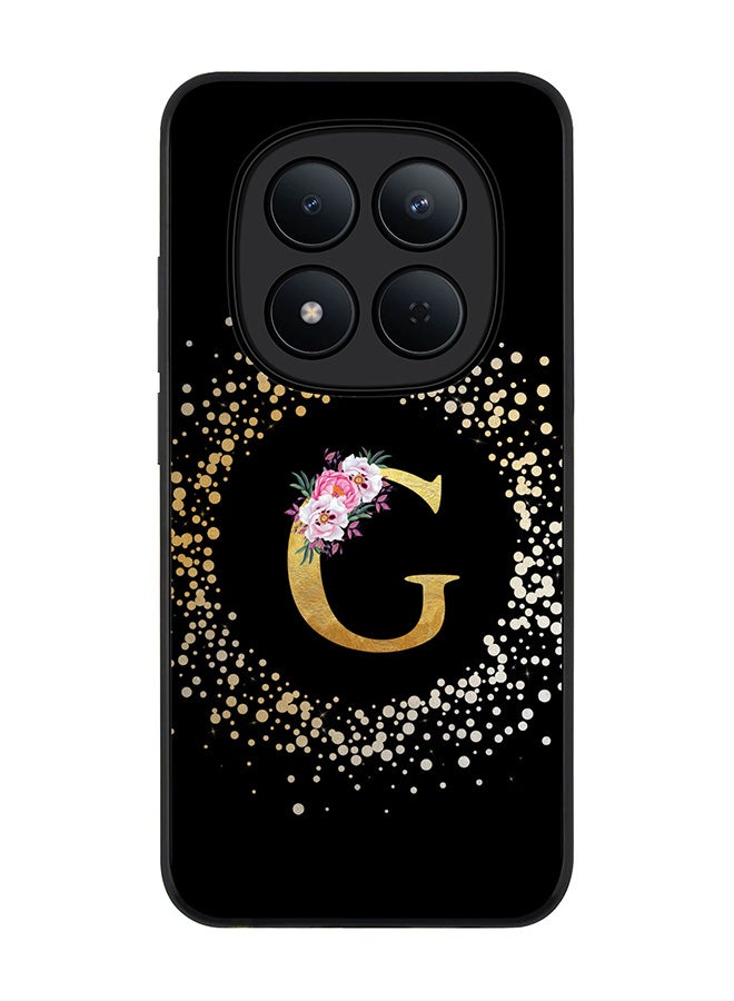 غطاء لهاتف Xiaomi Redmi Note 15 Pro 5G، حماية كاميرا نحيفة، غطاء هاتف مضاد للصدمات - تصميم مخصص مزخرف - G (أسود)