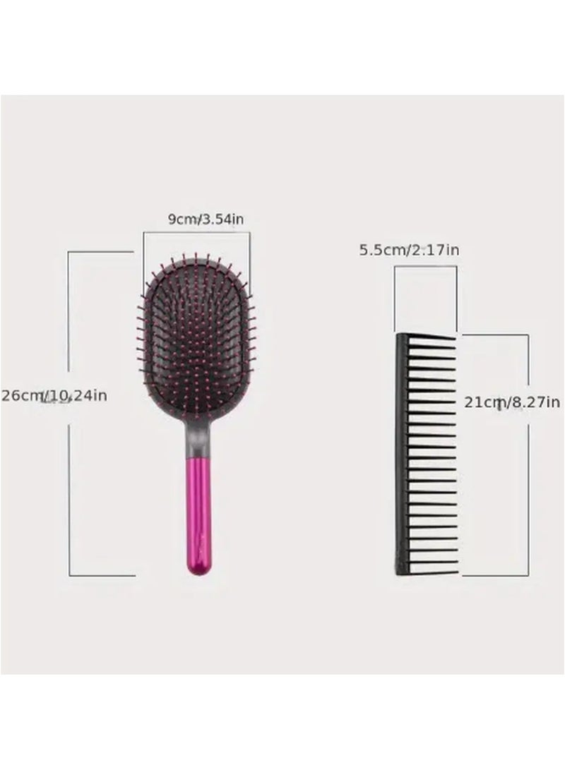 Metal Handle Air Cushion Comb Scalp Massage Wide Toothed Comb, Portable Household Comb, Air Bag Comb For All Hair Types