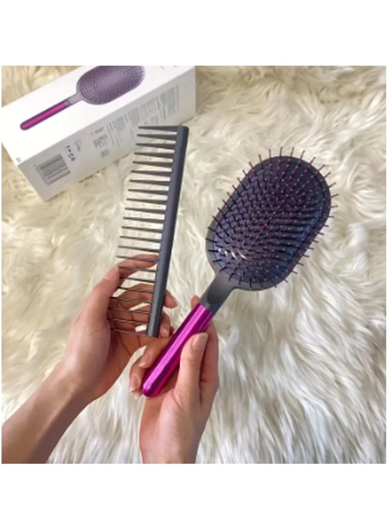 Metal Handle Air Cushion Comb Scalp Massage Wide Toothed Comb, Portable Household Comb, Air Bag Comb For All Hair Types