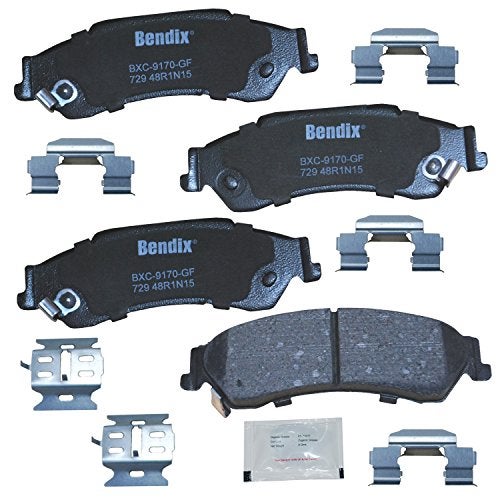 Bendix Priority1 CFC729 Ceramic Rear Brake Pads for Chevrolet Blazer 2005-1997, S10 2004-1998, GMC Jimmy 2005-1997, Sonoma 2004-1998, Isuzu Hombre 2000-1998, Oldsmobile Bravada 2001-1997 - Image 1