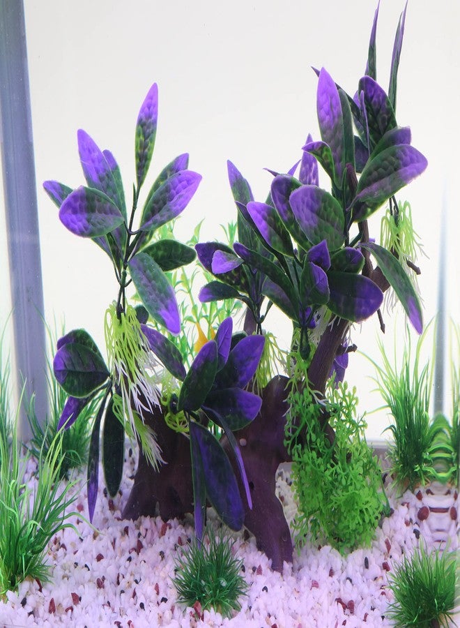 AQUA KT Aquarium Landscape Simulation Artificial Plant Purple, Plastic Plant for Fish Tank Decoration, Aquatic Water Plant, Fish Bowl Ornament - Image 2
