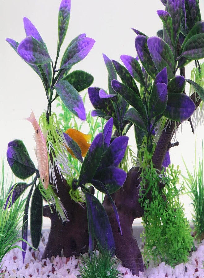 AQUA KT Aquarium Landscape Simulation Artificial Plant Purple, Plastic Plant for Fish Tank Decoration, Aquatic Water Plant, Fish Bowl Ornament - Image 3