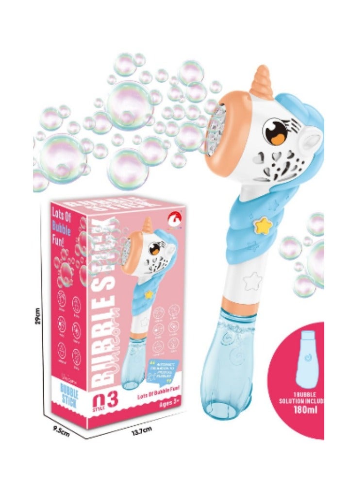 ميكسد طفل يونيكورن فقاعة آلة ، 3-5 سنوات من العمر طفل في الهواء الطلق لعبة فقاعة عصا ، 3-4 5 6 7 8 سنوات + فتاة لعبة يونيكورن هدية عيد ميلاد الحزب هدية عيد الميلاد ( يونيكورن ) - Image 1