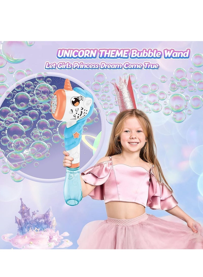 ميكسد طفل يونيكورن فقاعة آلة ، 3-5 سنوات من العمر طفل في الهواء الطلق لعبة فقاعة عصا ، 3-4 5 6 7 8 سنوات + فتاة لعبة يونيكورن هدية عيد ميلاد الحزب هدية عيد الميلاد ( يونيكورن ) - Image 3