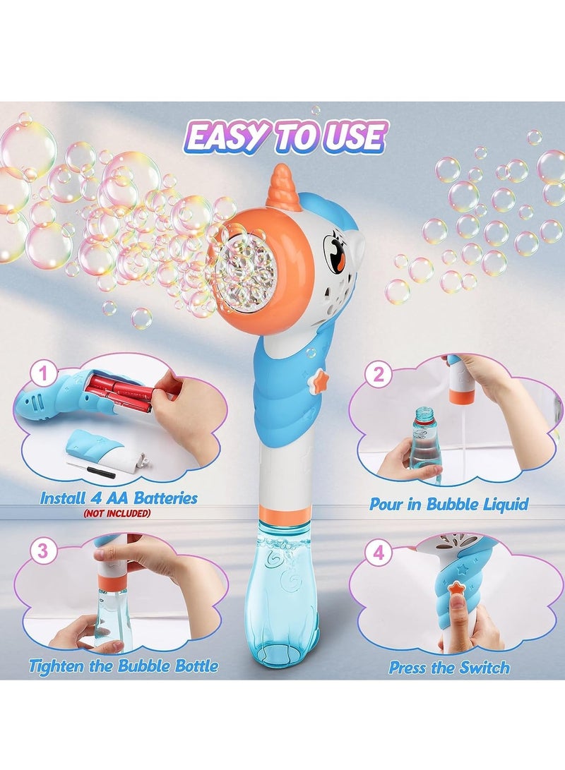 ميكسد طفل يونيكورن فقاعة آلة ، 3-5 سنوات من العمر طفل في الهواء الطلق لعبة فقاعة عصا ، 3-4 5 6 7 8 سنوات + فتاة لعبة يونيكورن هدية عيد ميلاد الحزب هدية عيد الميلاد ( يونيكورن ) - Image 4