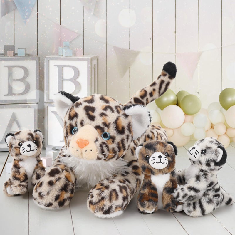MaoGoLan Big Cheetah Stuffed Animals with Babies,18" Cheetah Plush Toys for Girls,Mother and Cubs Leopard for Birthday Party Decor,Stuffed Leopard Toy Gifts for Kids - Image 5