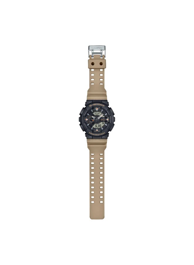 Casio G-Shock Analog-Digital Wrist Watch - Black Case, Beige Strap - Image 2