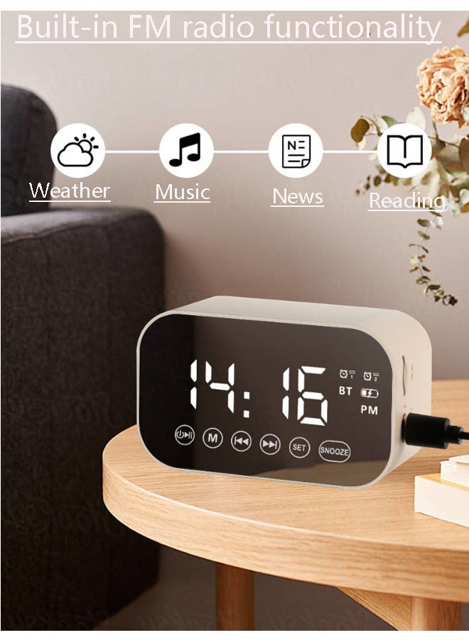 نيوترل مكبر صوت بلوتوث محمول M3 مزود بفتحة لبطاقة الذاكرة، ويتميز بوظائف الإضاءة والساعة والمنبه. استمتع بالموسيقى، وأجب على المكالمات، واستمع إلى محطات الراديو FM. مثالي للطلاب وموظفي المكاتب وغيرهم. (أسود) - Image 4