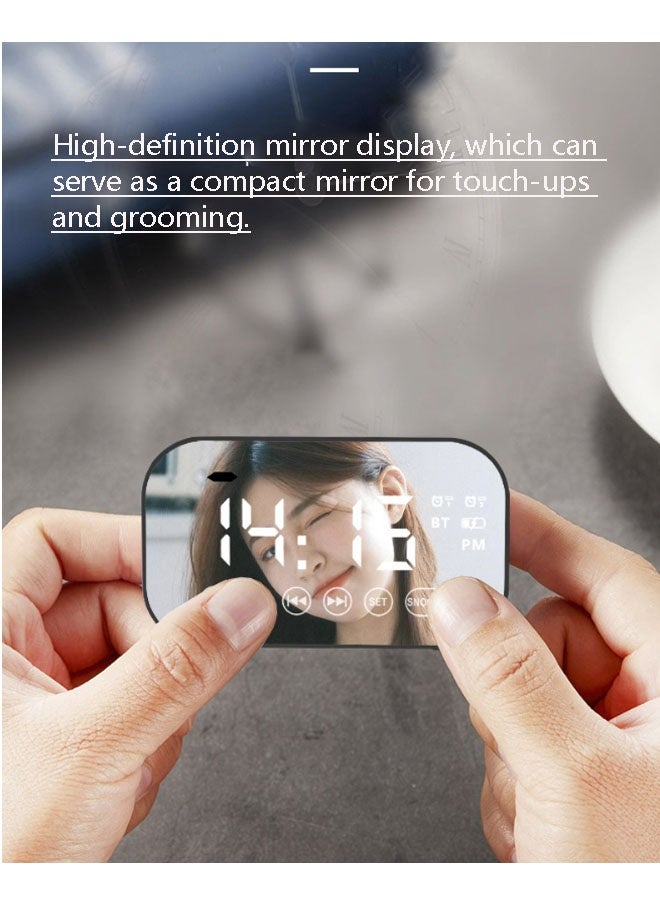 نيوترل مكبر صوت بلوتوث محمول M3 مزود بفتحة لبطاقة الذاكرة، ويتميز بوظائف الإضاءة والساعة والمنبه. استمتع بالموسيقى، وأجب على المكالمات، واستمع إلى محطات الراديو FM. مثالي للطلاب وموظفي المكاتب وغيرهم. (أسود) - Image 5