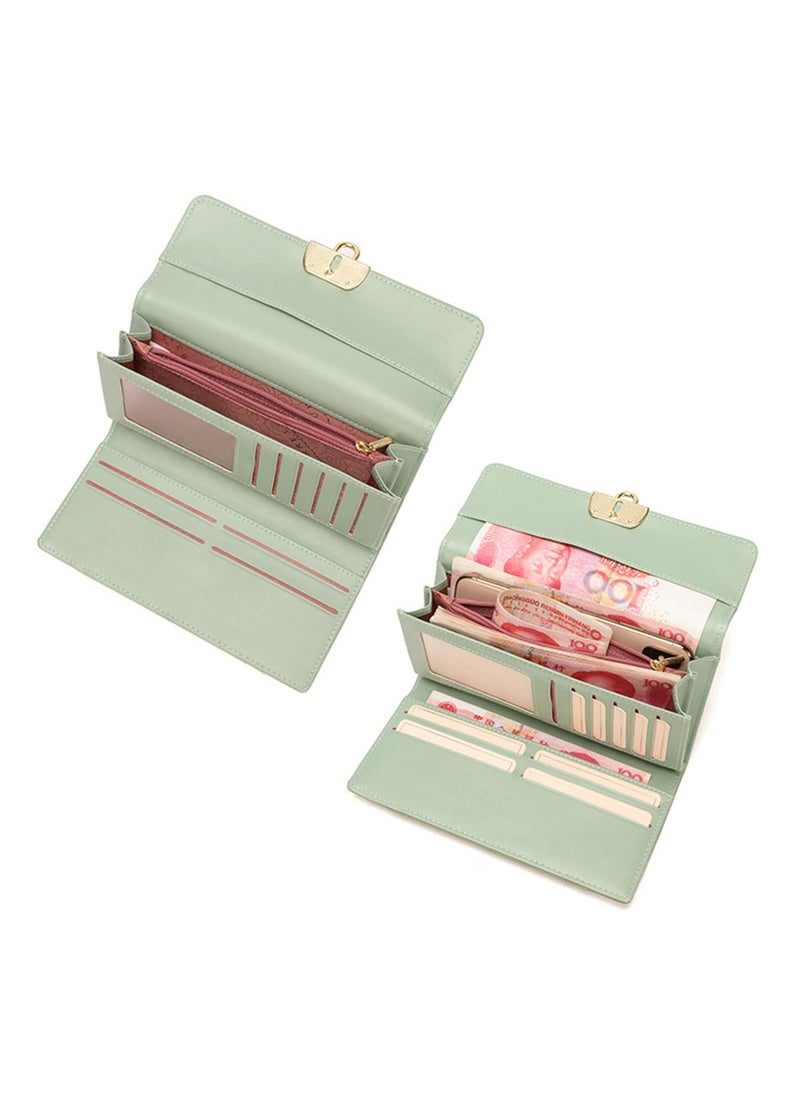 Checkbook Wallets For Women, Checkbooks Holder，Long Wallet Women's Clutch，PU Leather Zipper，Large Capacity Slim Clutch，Multiple Card Holder Organizer，Coin Purse