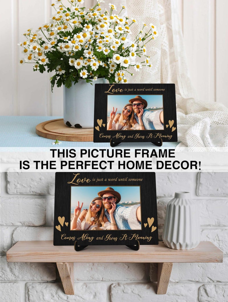 KFNER Love Picture Frame, Love Frames for Couples, Valentine's Day Photo Frame Gifts for Couples Newlyweds Wife Husband Engaged Couples Girlfriend Boyfriend, Anniversary Wedding Gifts for Her Him -27 - Image 3
