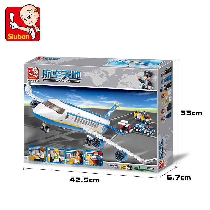Little Luban B0366 Aerial Bus Kidsren'S Airplane Assembled Building Blocks Boy Gift Popular Toys - Image 4