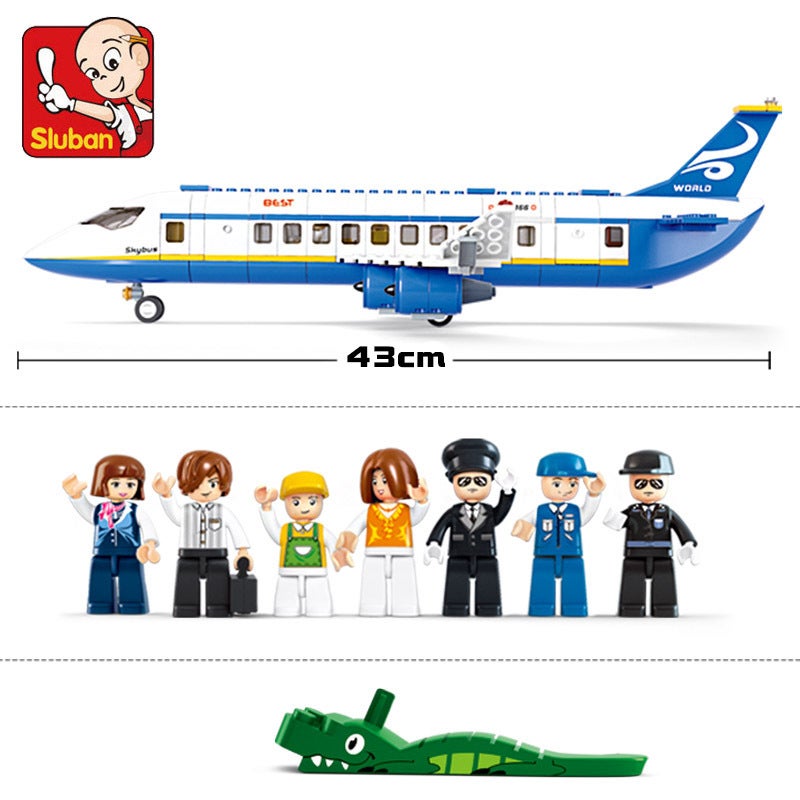 Little Luban B0366 Aerial Bus Kidsren'S Airplane Assembled Building Blocks Boy Gift Popular Toys - Image 5