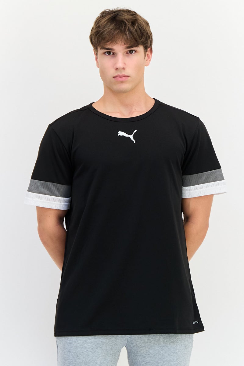 PUMA تي شيرت تدريب قصير الأكمام للرجال، رياضي، أسود - Image 1