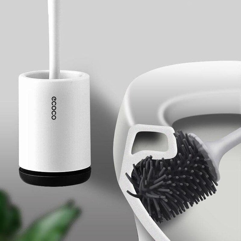 ECOCO Soft Toilet Brush TPR Toilet Brush Bathroom Base Cleaning Tools Accessories for General Home Cleaning - Image 2