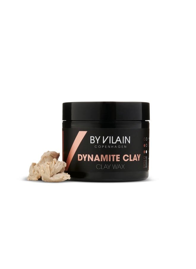 Dynamite Clay - Professional Hair Styling Wax Super Strong Hold, Matte Finish For All Hair Types Molding Sculpting Pomade Easy to Style for Fullness & Texture Smoothing & Slick Paste 65ml