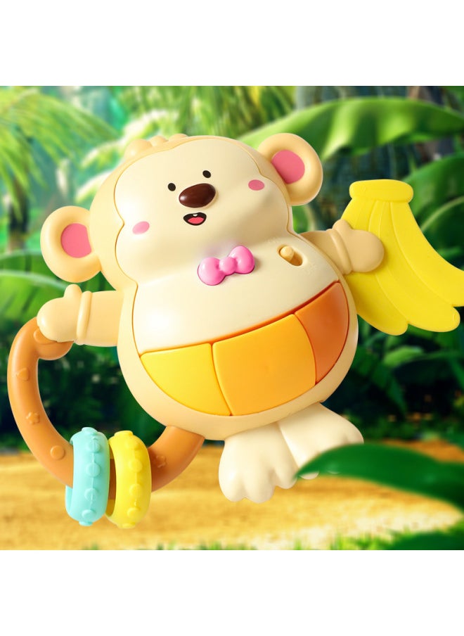 Generic Fun Little Monkey Multi-functional Early Education Finger Electronic Organ Baby Teether Infant Soothing Rattle Beaded Toy-Specifications:Monkey Finger Piano + Charging Suit + Screwdriver  - Image 2