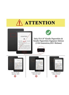 Generic EcoSystem Slimshell Case Cover for All-New Kindle Paperwhite (11th Generation-2021, 6.8 inch) or Kindle Paperwhite Signature Edition, Smart Shell Cover with Auto Sleep/Wake, (Emotion)  - Image 4