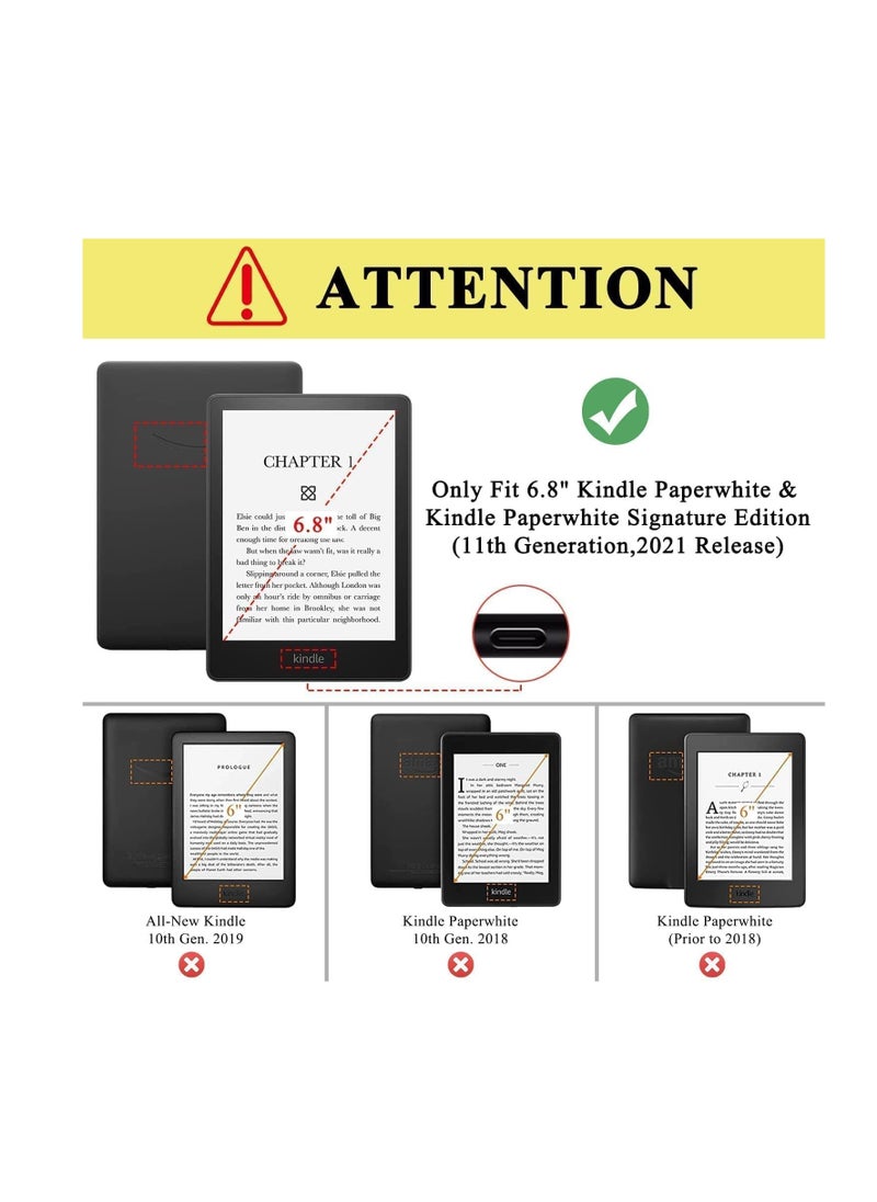 Generic - EcoSystem Slimshell Case Cover for All-New Kindle Paperwhite (11th Generation-2021, 6.8 inch) or Kindle Paperwhite Signature Edition, Smart Shell Cover with Auto Sleep/Wake, (Emotion) - Image 1