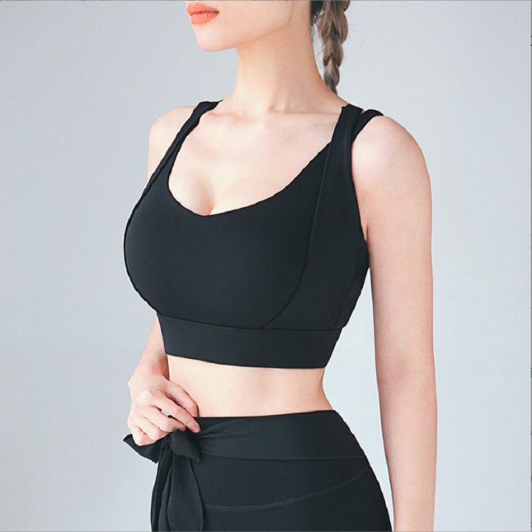 Running Shockproof Gather Up Parammary Big Chest Chubby Girls Fitness Bra Vest Yoga Underwear Large Size Sports Bra - Image 5