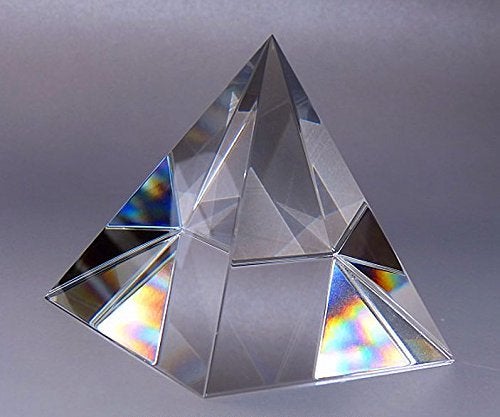 Amlong Crystal Clear Pyramid 3 inch with Gift Box - Image 2