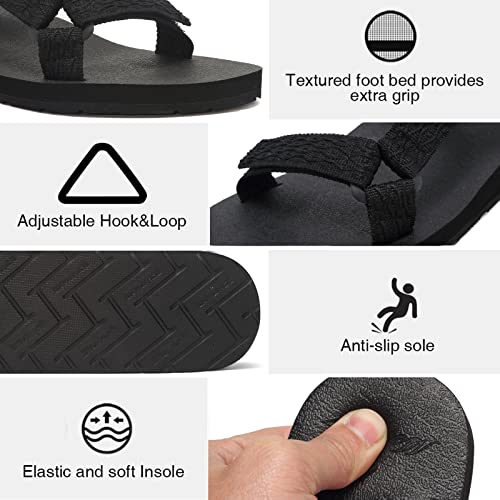 CIOR Women's Sport Sandals Hiking Sandals with Arch Support Yoga Mat Insole Outdoor Light Weight Water Shoes-U119SLX022-balck-40A - Image 4