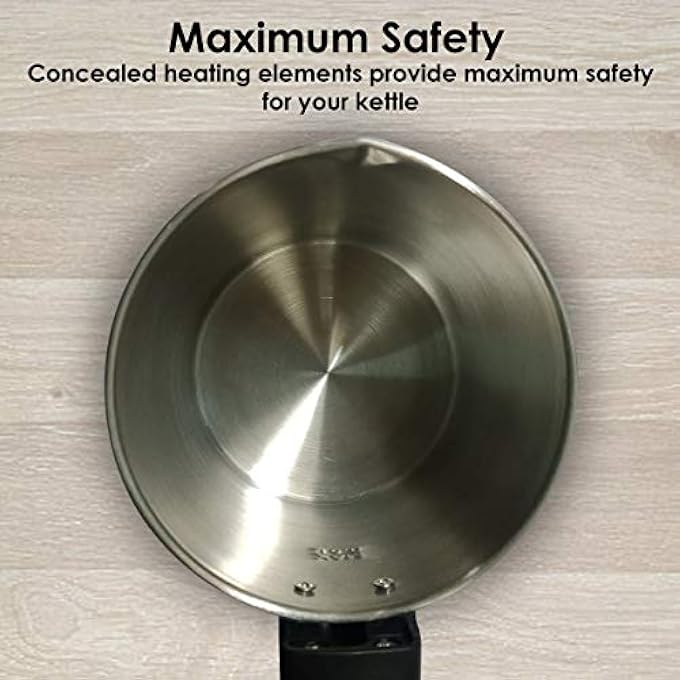 AGARO Stainless Steel Optima Electric Kettle05LSilver1000 Watts05 Liter - Image 3