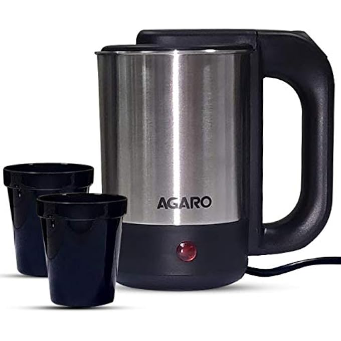 AGARO Stainless Steel Optima Electric Kettle05LSilver1000 Watts05 Liter - Image 1