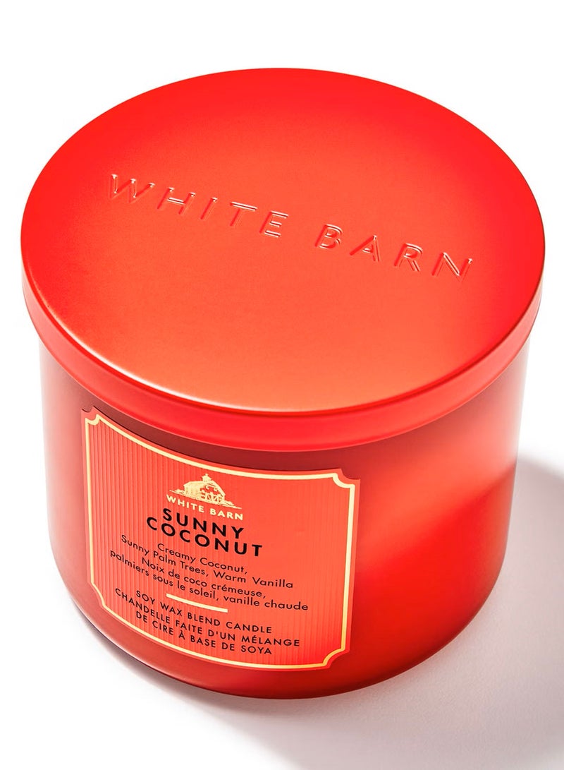 Bath & Body Works شمعة جوز الهند ثلاثية الفتيل - Image 2