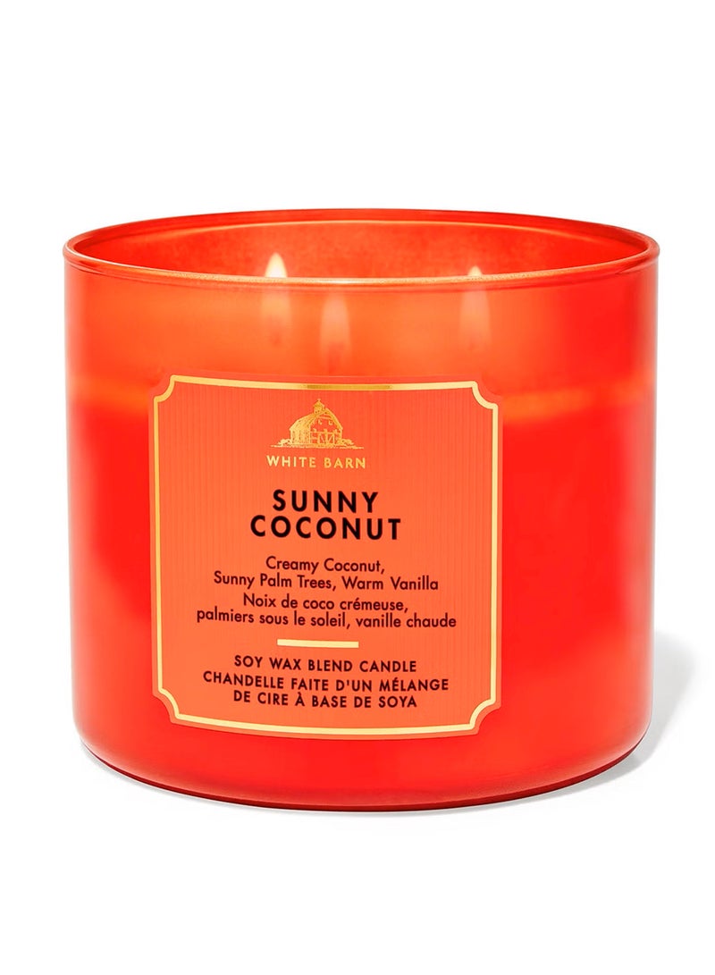 Bath & Body Works شمعة جوز الهند ثلاثية الفتيل - Image 1