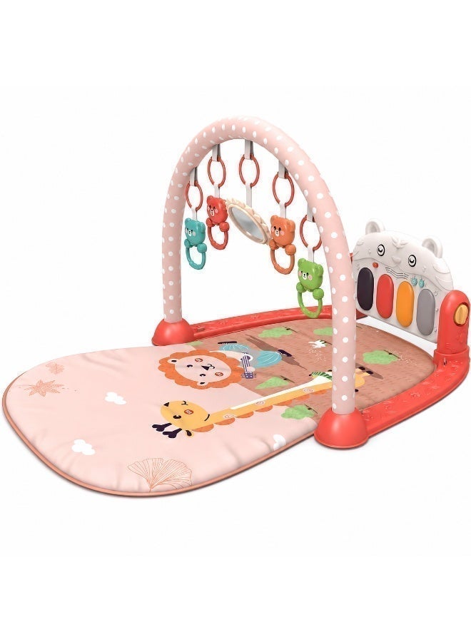 Youleen Baby Gyms Play Mats Non-Toxic Musical Piano Play Indoor Mat Center With Melodies Rattle For Kids Multicolour Musical Activity Center Kick Play Piano Gym Tummy Time Padded Mat for Newborn Toddler - Image 1