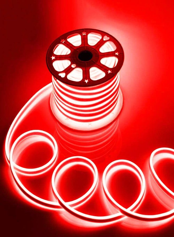 MLD ROP-1401 Strip LED Light Waterproof SMD 2835 Flexible LED Neon Lights for Home Decoration Neon Strip led (5 Meter,Color- Red,Silicone Rubber) - Image 1
