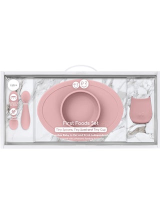 Tiny Collection Set Blush 100 Percent Silicone Cup Spoon and Bowl With Built in Placemat for First Foods Baby Led Weaning Purees Designed by a Pediatric Feeding Specialist 4 Months+ - pzsku/Z9BF769A2DB0F16AFFB06Z/45/_/1710393644/d4bc15d0-6a86-4523-be10-b50a687947bf