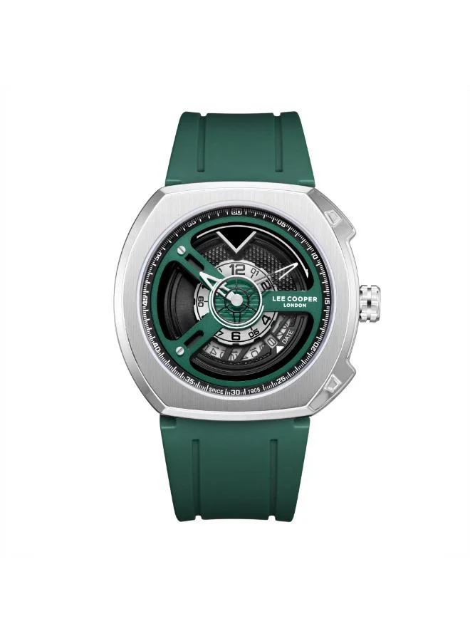 Lee Cooper Men's Silicone Analog Watch LC08245.375 - 45x44 mm