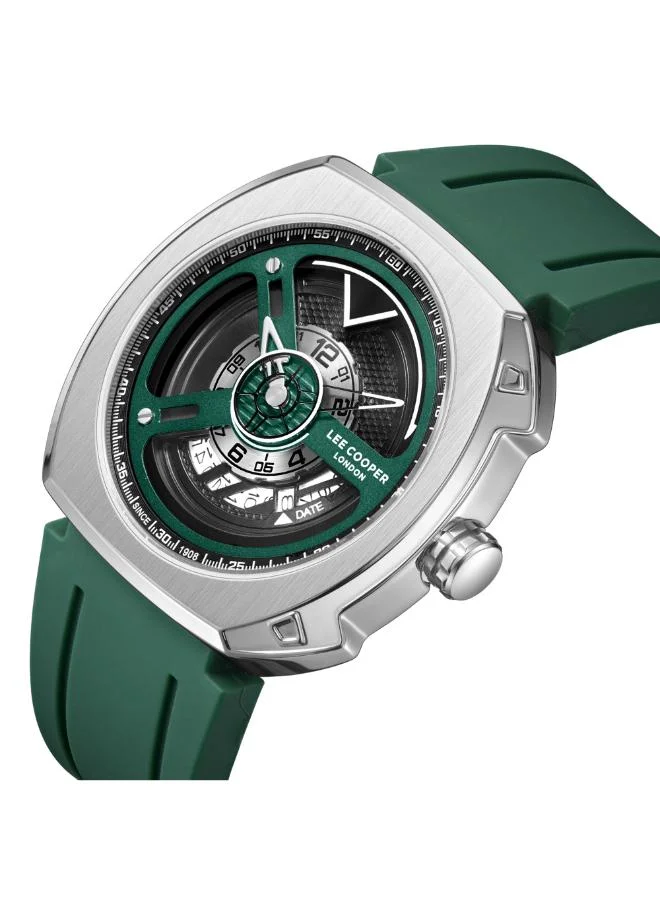 لي كوبر Men's Silicone Analog Watch LC08245.375 - 45x44 mm