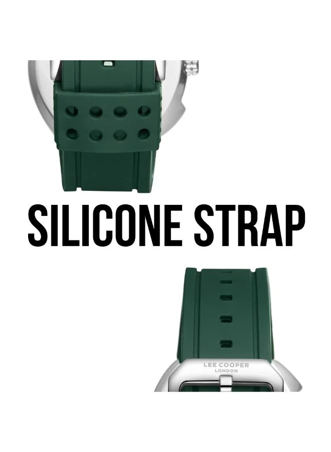 لي كوبر Men's Silicone Analog Watch LC08245.375 - 45x44 mm