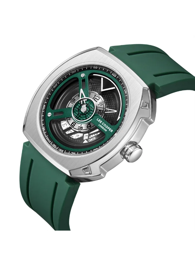 Lee Cooper Men's Silicone Analog Watch LC08245.375 - 45x44 mm