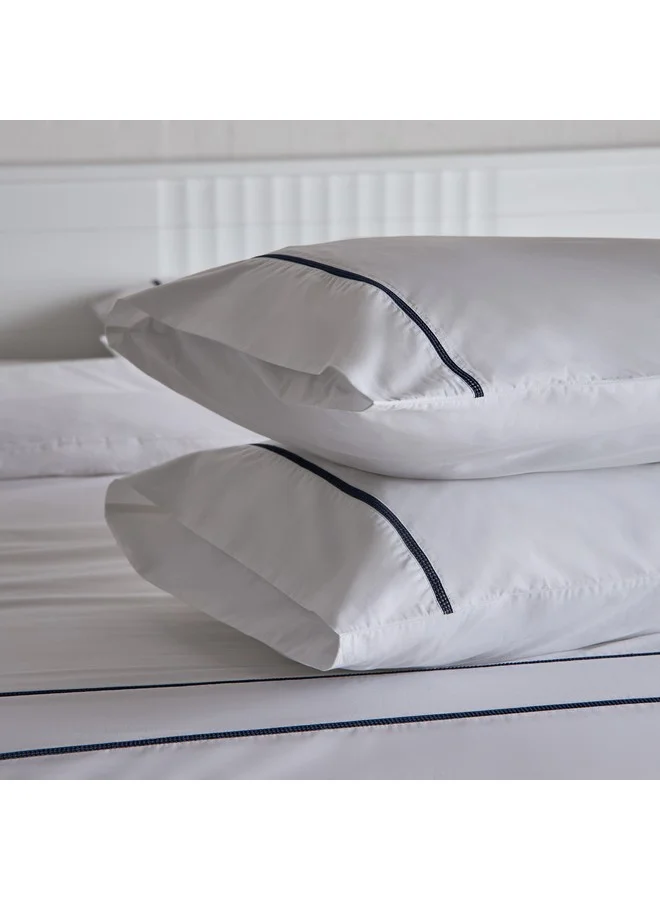 Home Box White Haven Grande Affordables 5-Piece Cotton Lader Lace Stitch King Comforter Set 220 x 240 cm