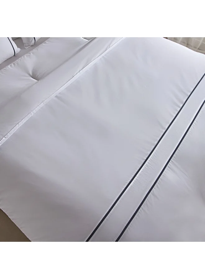 Home Box White Haven Grande Affordables 5-Piece Cotton Lader Lace Stitch King Comforter Set 220 x 240 cm