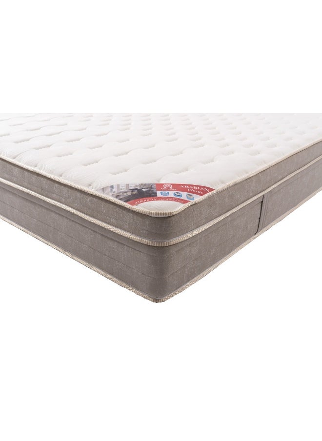 Almutlaq Furniture Arabian Classique - High Quality Foam Mattress With Pocket Springs For Comfort And Restful Night's Sleep - Double Size 200x120x30 CM - Colour White/Grey  - Image 2