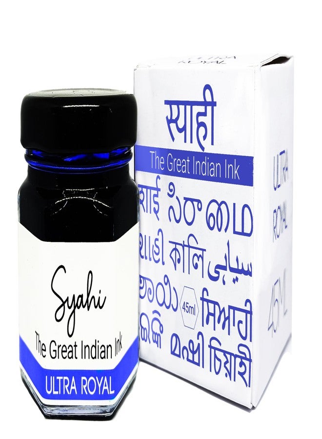 Syahi – The Great Indian Ink [Ultra Royal] | Smooth Flow, Quick-Drying | Ideal for Fountain Pens, Calligraphy, Drawing, Doodling, Technical & Dip Pens | Washable & Refillable - Image 1