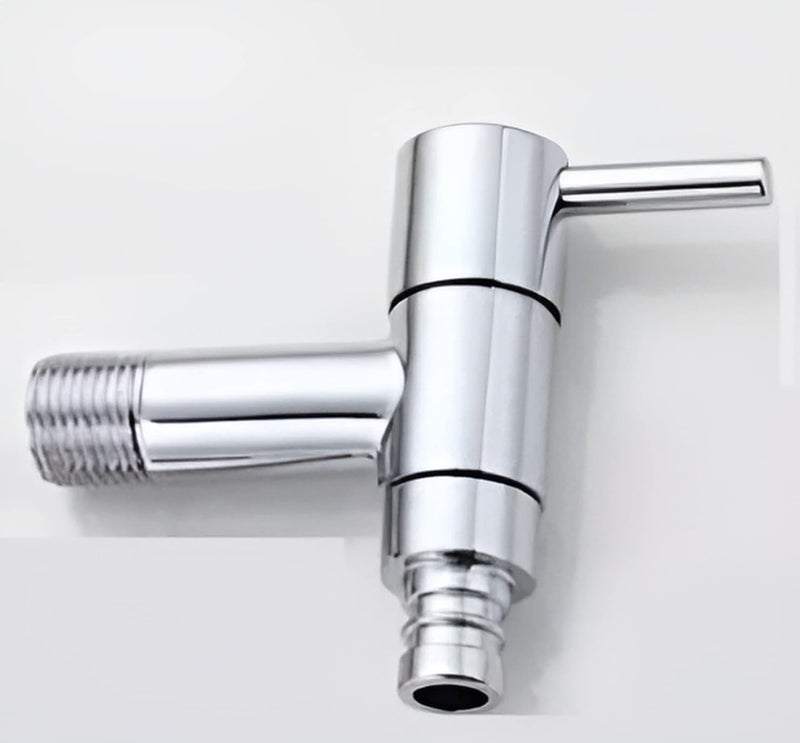 SANITARY WARE Torrent Soft Alloy Wall Mount Washing Machine Tap, Chrome Plated Bib Cock (4) - Image 1