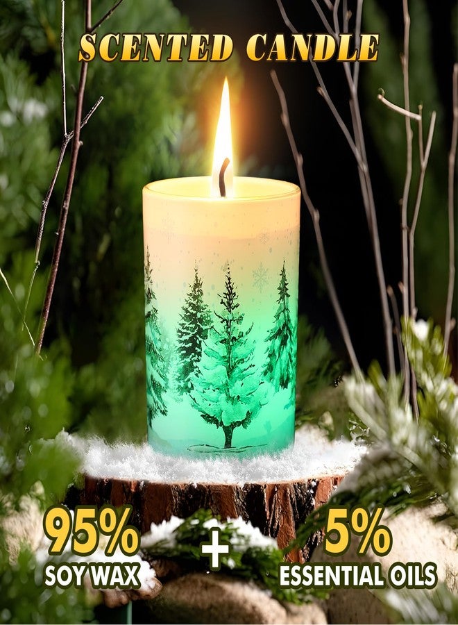 Electricwise Christmas Scented Candle Gift Set for Women, Candles Can Change Into 7 Colors, Winter Candle with 7.6oz Soy Wax Fir Holiday Candles for Christmas Women Gift(Snow Forest) - Image 4
