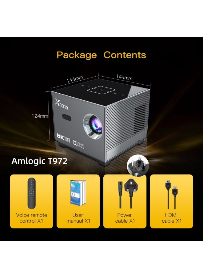 General Classic Projector Mini Portable Projector X3 T972 HD Bluetooth 8K ARGB Color Lighting Electric Focus + 4-Point Keystone Correction  - Image 4