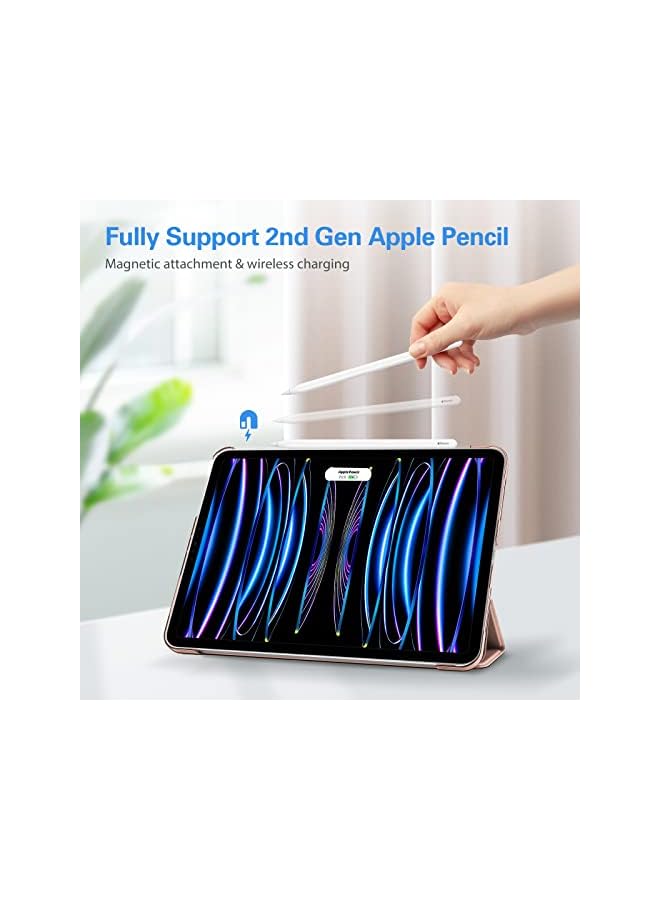 Procases Ipad Pro 11 Inch Case 2022/2021/2020/2018, Slim Stand Hard Back Shell Smart Cover For Ipad Pro 11 Inch 4Th Generation 2022/3Rd Gen 2021/2Nd Gen 2020/1St Gen 2018 -Rosegold - Image 2
