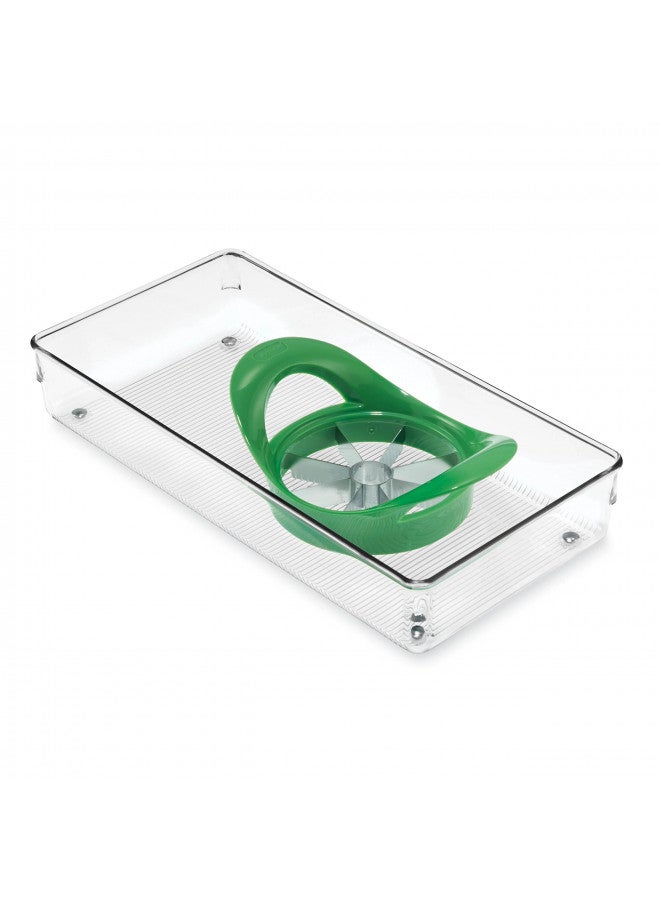 InterDesign iDesign Linus BPA-Free Plastic Drawer Organizer - 6" x 12" x 2.25", Clear - Image 2