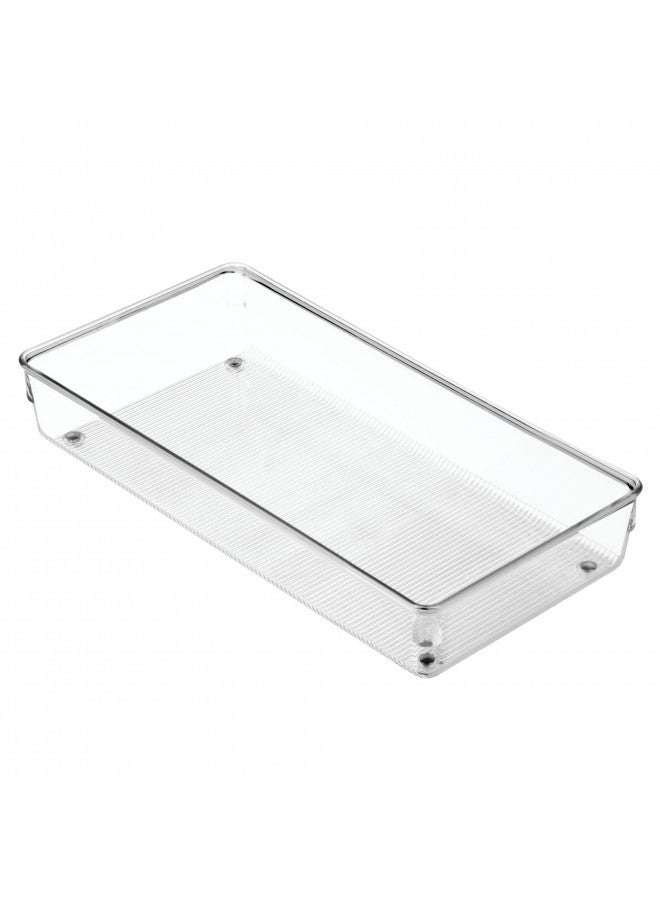 InterDesign iDesign Linus BPA-Free Plastic Drawer Organizer - 6" x 12" x 2.25", Clear - Image 1