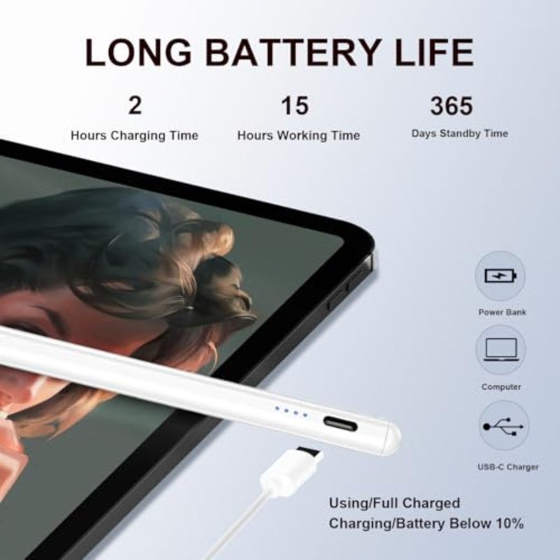 قلم ستايلس أندرويد لهاتف سامسونج جالاكسي تاب A11+/A11/A9/A9Plus/A8/A8plus/A7/A7lite Tablet S قلم مصمم لشاشات اللمس وردي - Image 4