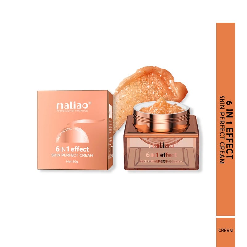 Maliao 6in1 Effect Skin Perfect Cream BB CC Cream Hybrid Brightening Hydrating Pore Minimizing Lightweight Foundation AllinOne Makeup Base 30g - Image 2